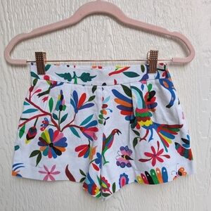 Milly Minis Colorful Rainbow Tropical Cotton Shorts Pockets Girl's Size 10